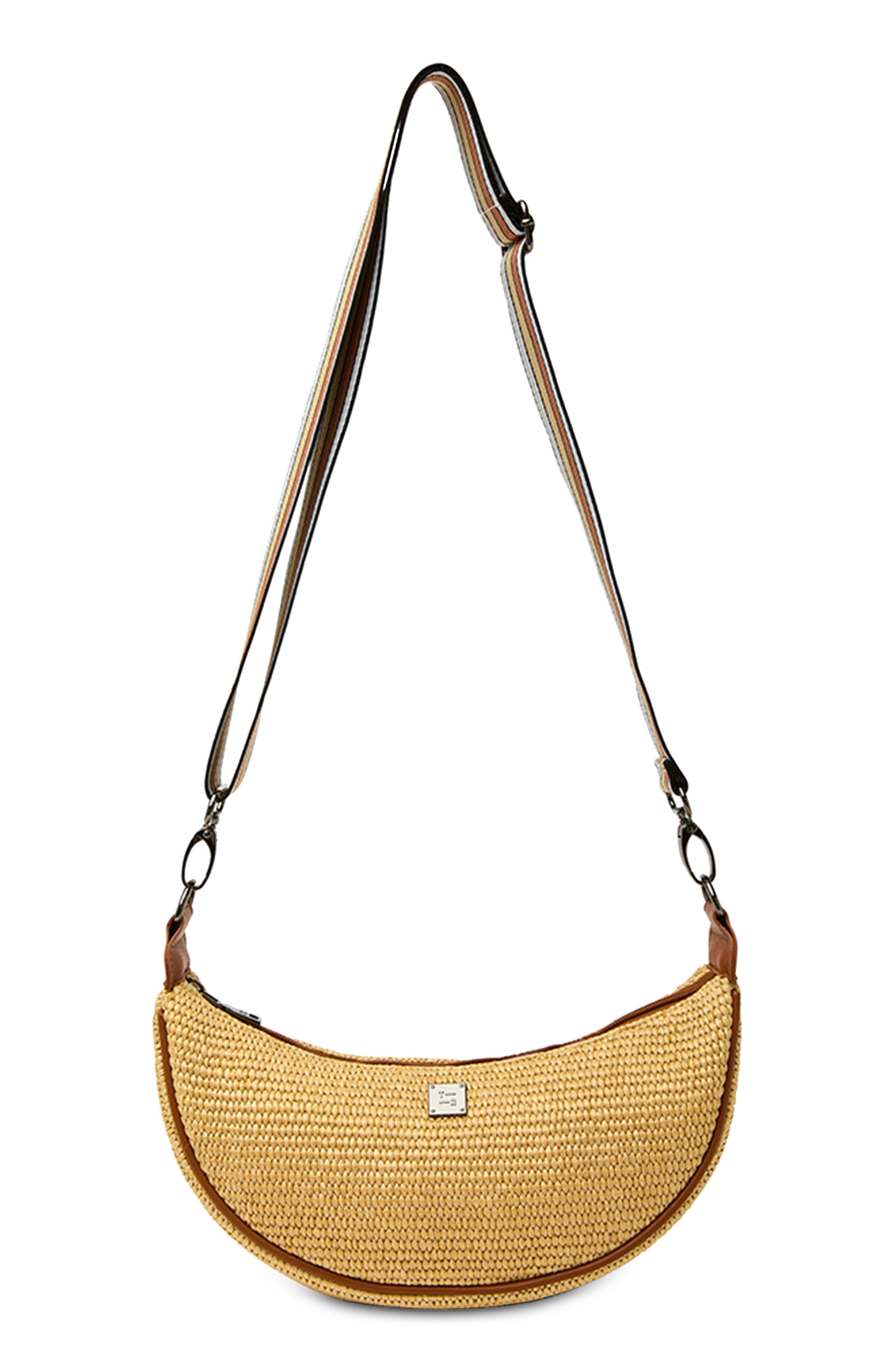THINK ROYLN Moonlighting Raffia Shoulder Bag, Alternate, color, 