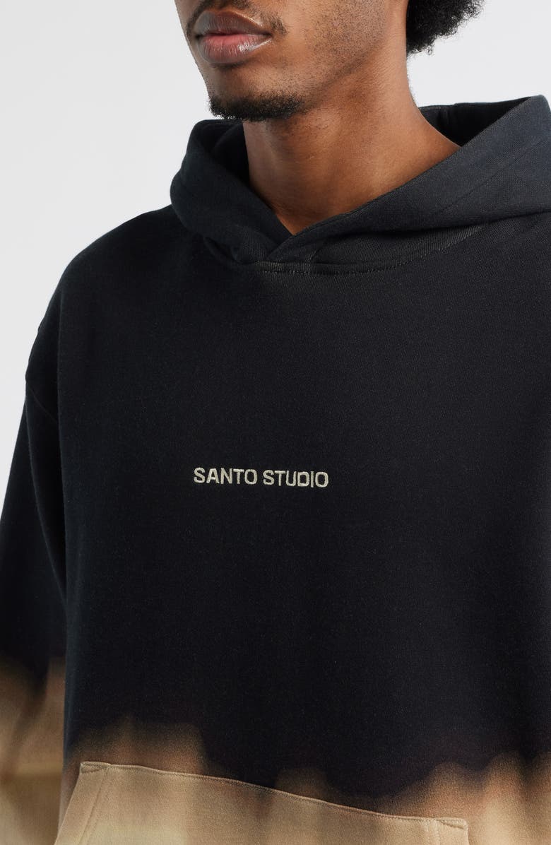 SANTO STUDIO Gradient Fleece Hoodie, Alternate, color, Black