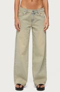 EDIKTED Raelynn Washed Low Rise Baggy Wide Leg Jeans