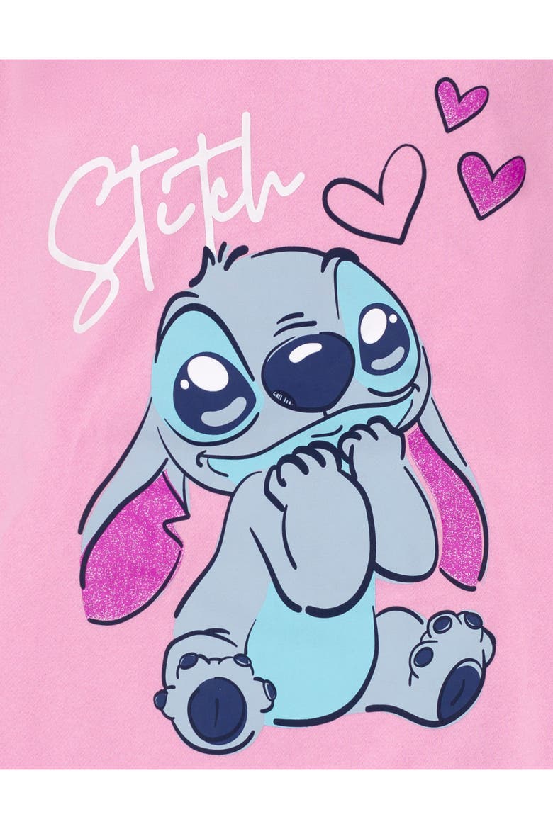 Lilo & Stitch 2-Piece Fleece Hoodie and Pants Set, Alternate, color, Pink Stitch Angel