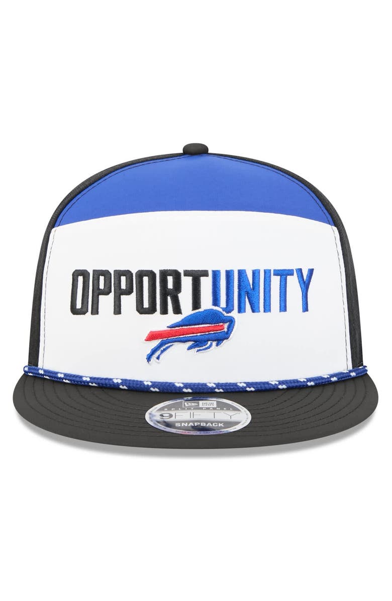 New Era Men's New Era White/Black Buffalo Bills 2025 Inspire Change Split Panel 9FIFTY Snapback Hat, Alternate, color, White