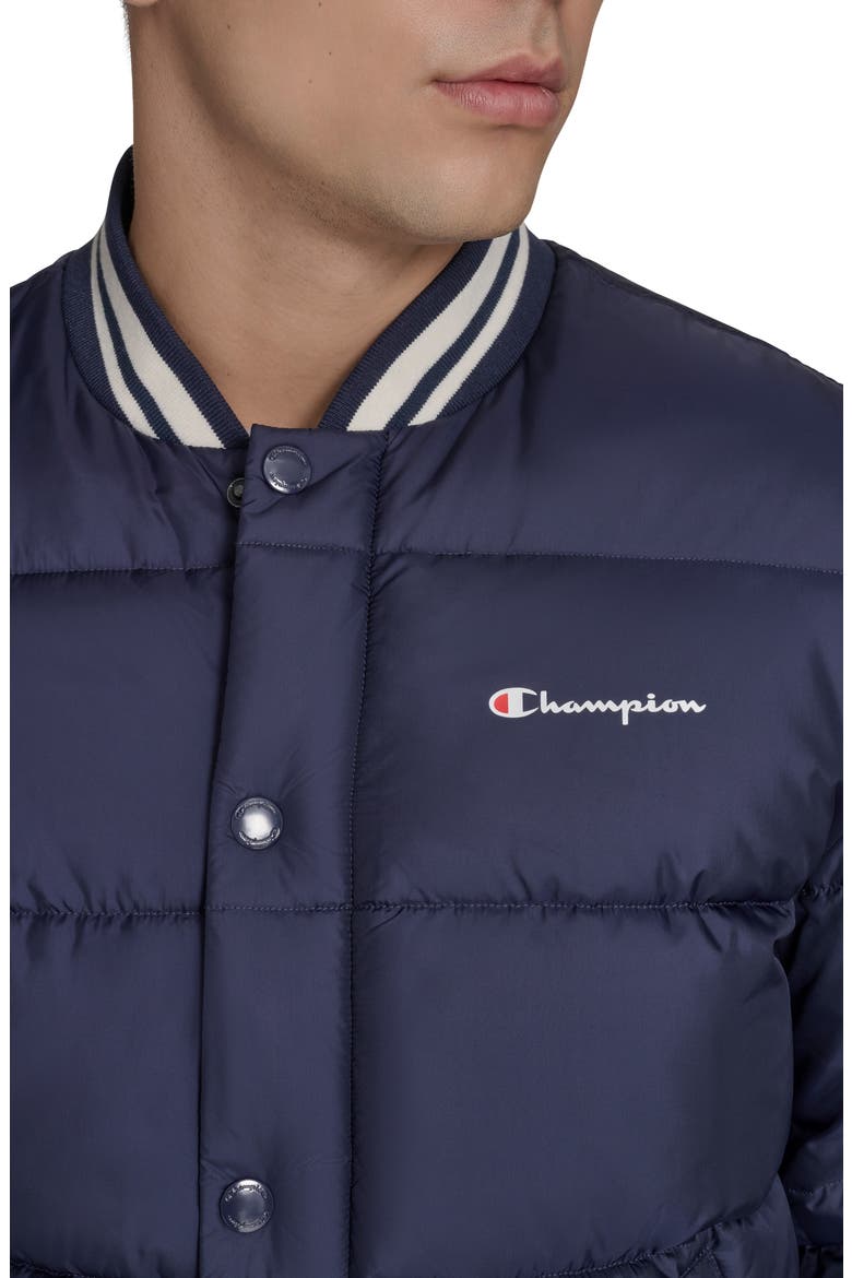 Quilted Puffer Jacket, Alternate, color, PEACOAT