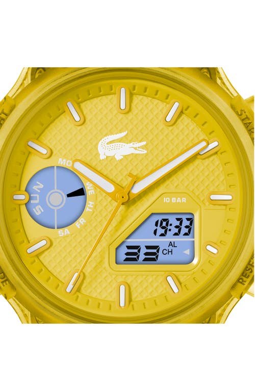 LACOSTE LACOSTE LC33 SILICONE STRAP WATCH, 44MM