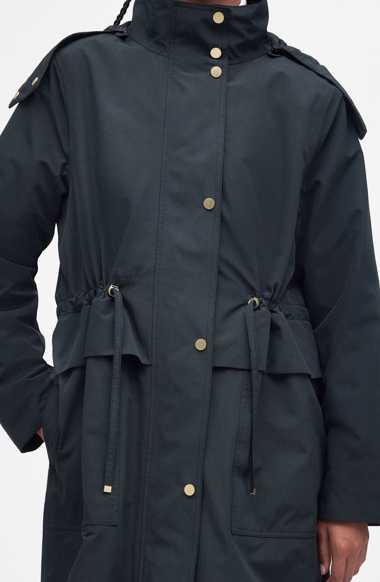 Barbour Lotte Hooded Waterproof Trench Coat, Alternate, color, 