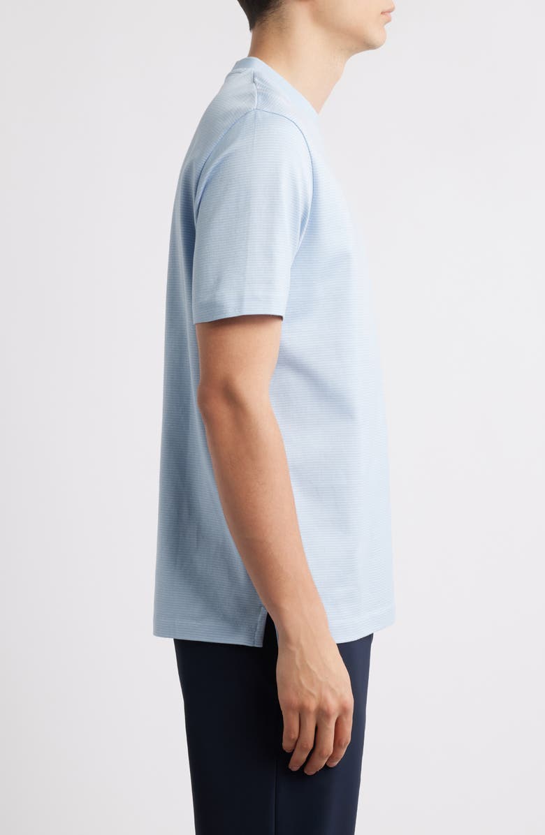 BOSS Thompson Pinstripe Cotton T-Shirt, Alternate, color, Light Blue