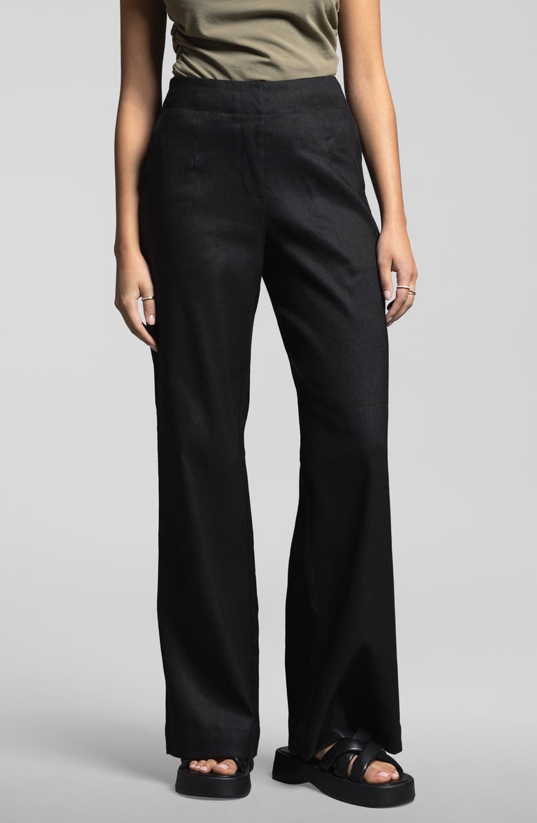 WEEKEND LOS ANGELES Luna Linen Blend Wide Leg Pants, Main, color,