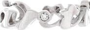 Pre-Owned Cartier Signature 3 Diamonds Ring 18K White Gold with Diamonds