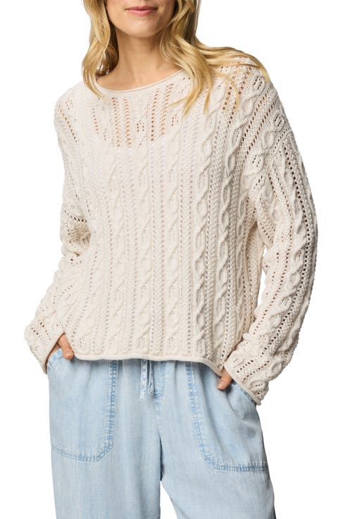 Brennan Cable Knit Cotton Sweater