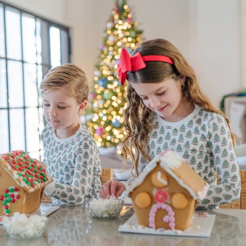 Lila And Hayes Grayson Pajama Pant Set In White