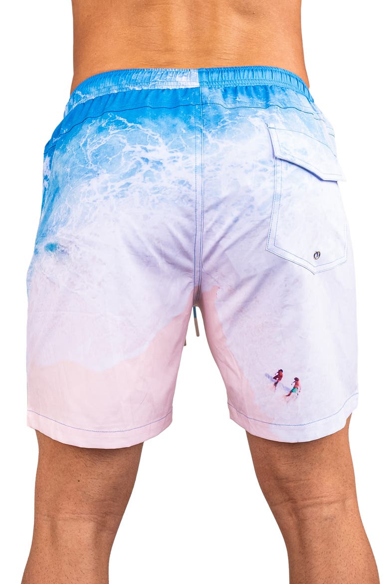 Swim Lion Beach Swim Trunks, Alternate, color, BLUE