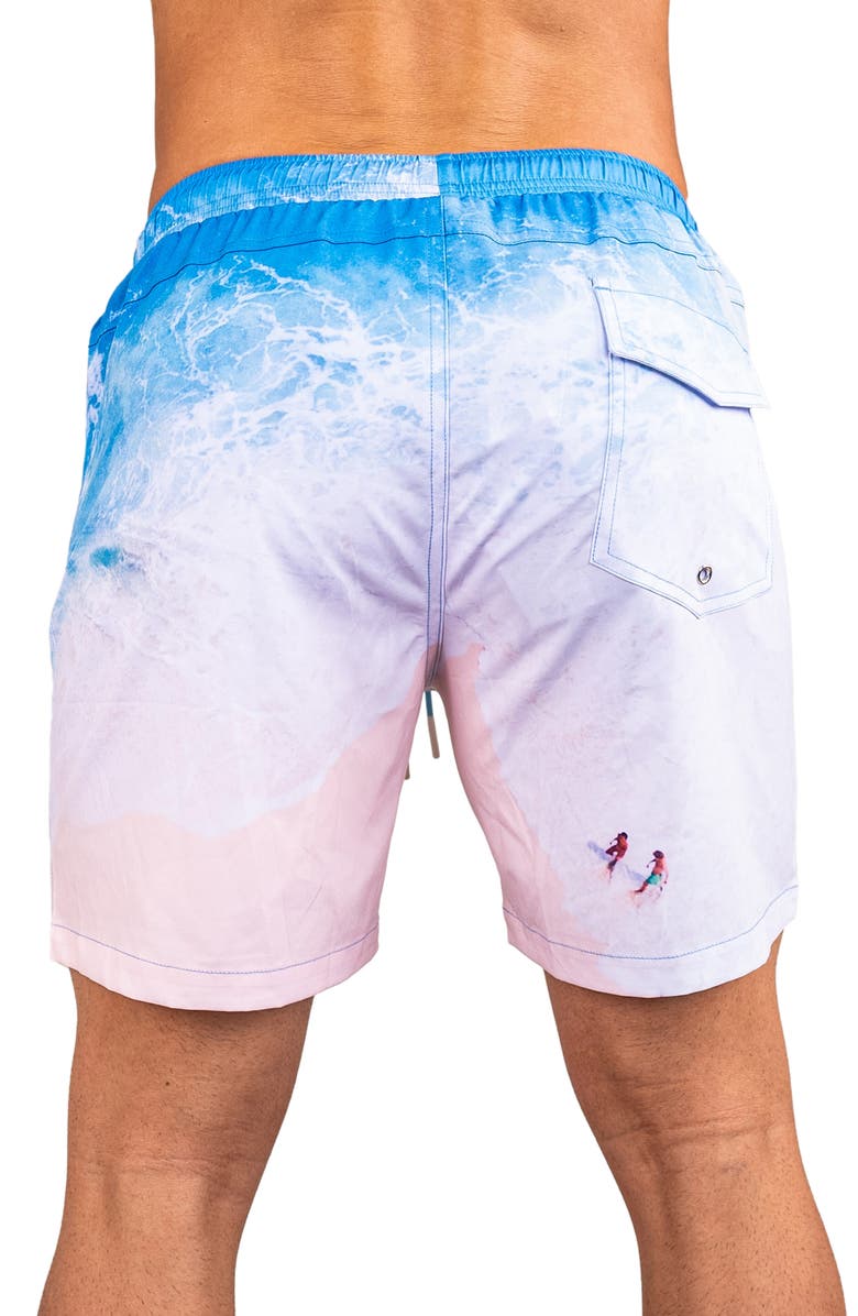 Maceoo Swim Lion Beach Swim Trunks, Alternate, color, Blue