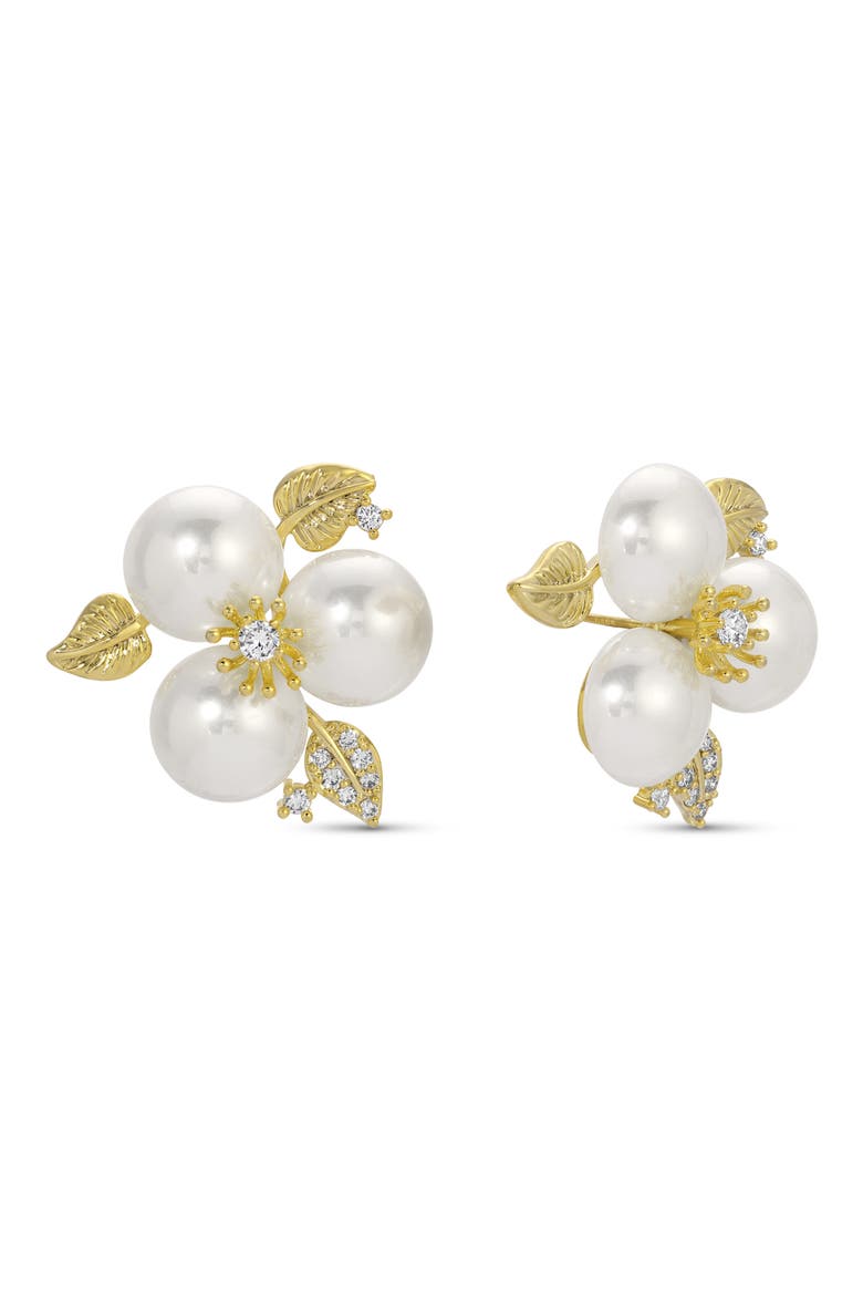 Eva Cubic Zirconia Stud Earrings, Main, color, GOLD