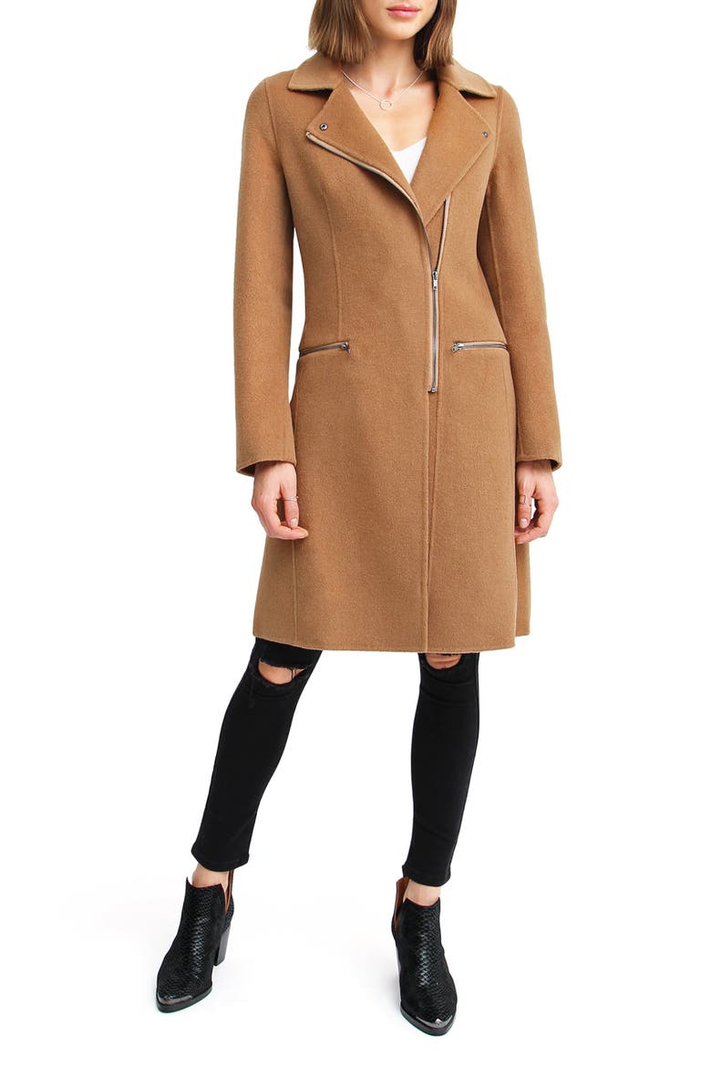 BELLE AND BLOOM Last Chance Wool Blend Coat, Alternate, color, CAMEL