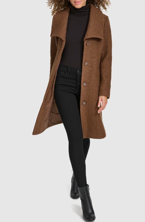 Kenneth Cole Wool-blend Coat In Sepia