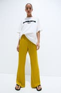 H&M Flared Satin Trousers