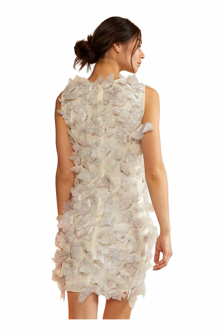 Butterfly Embellished Dress, Alternate, color, Ivory