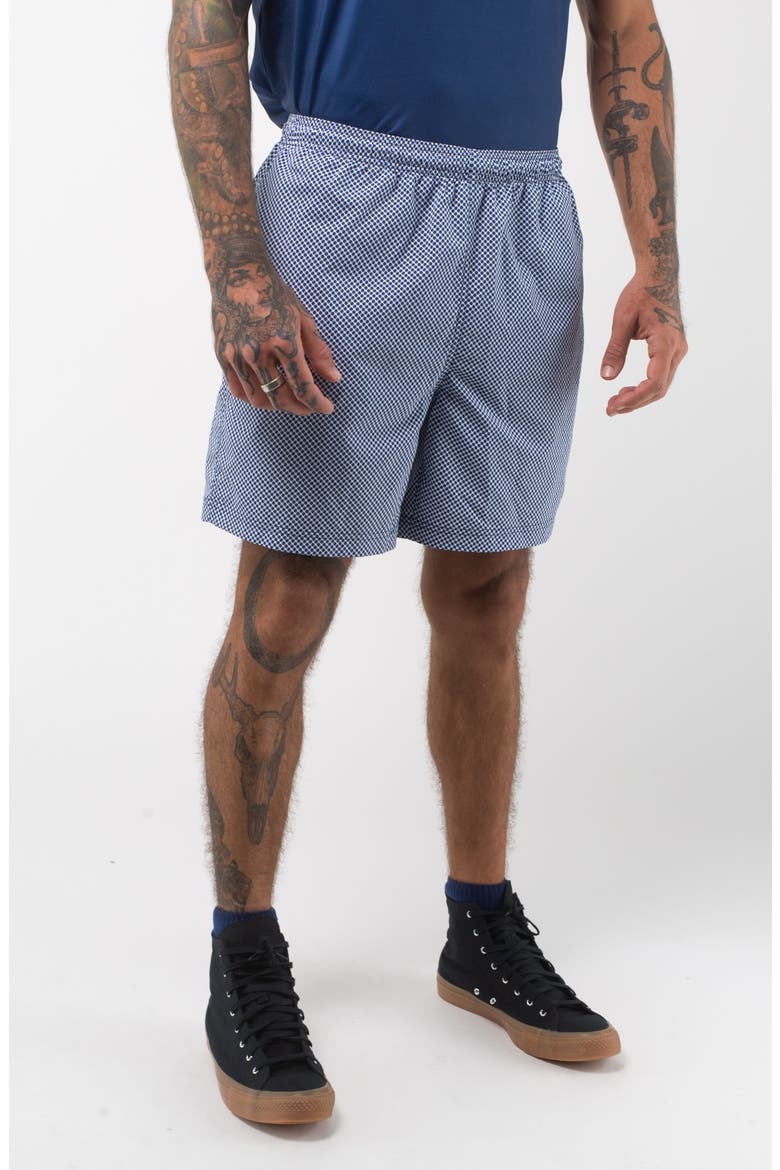 Micro Polka Dot Volley Shorts, Alternate, color, NAVY