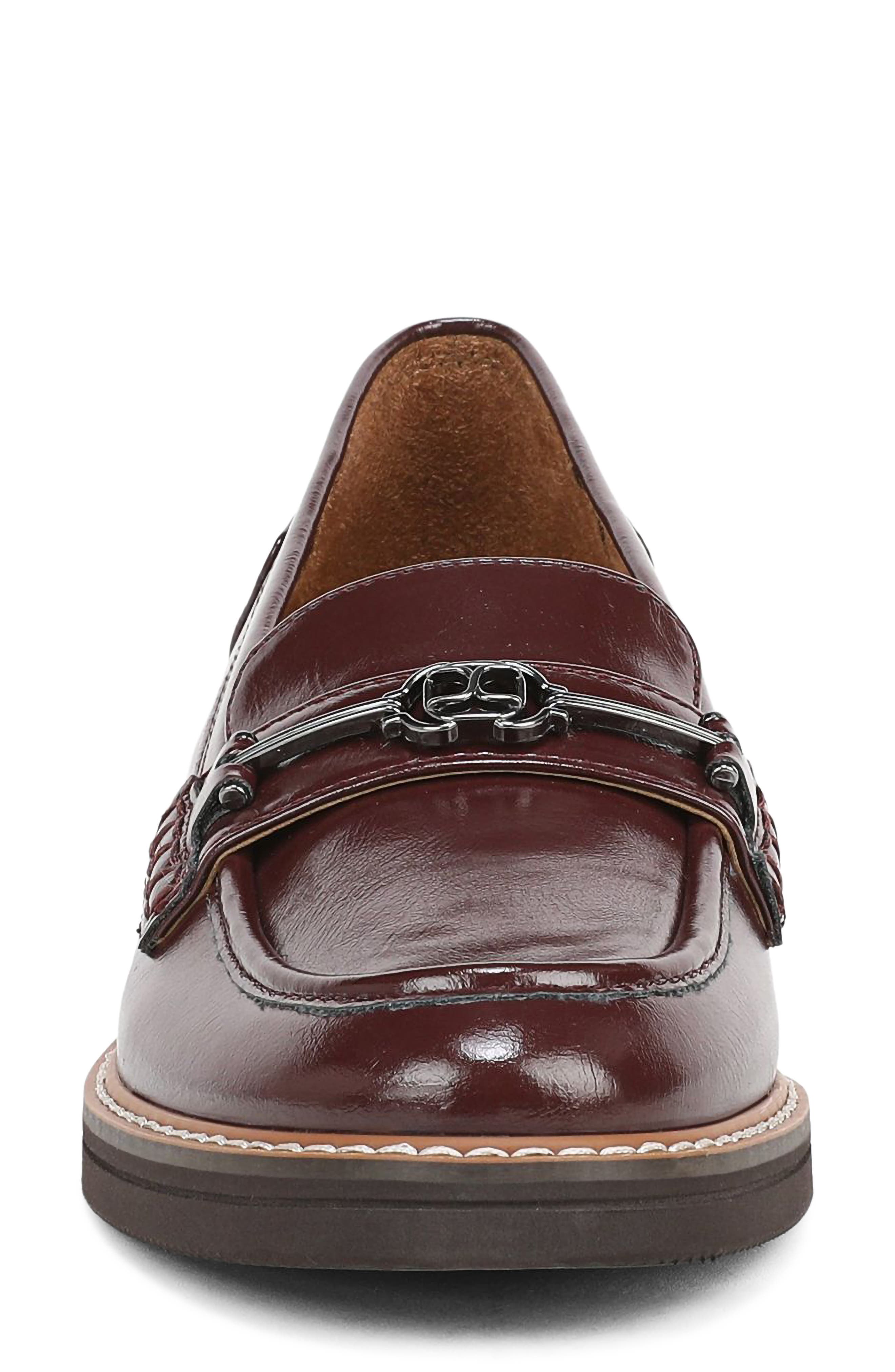 Pryce Faux Leather Loafer, Alternate, color, WINE RED FAUX LEATHER