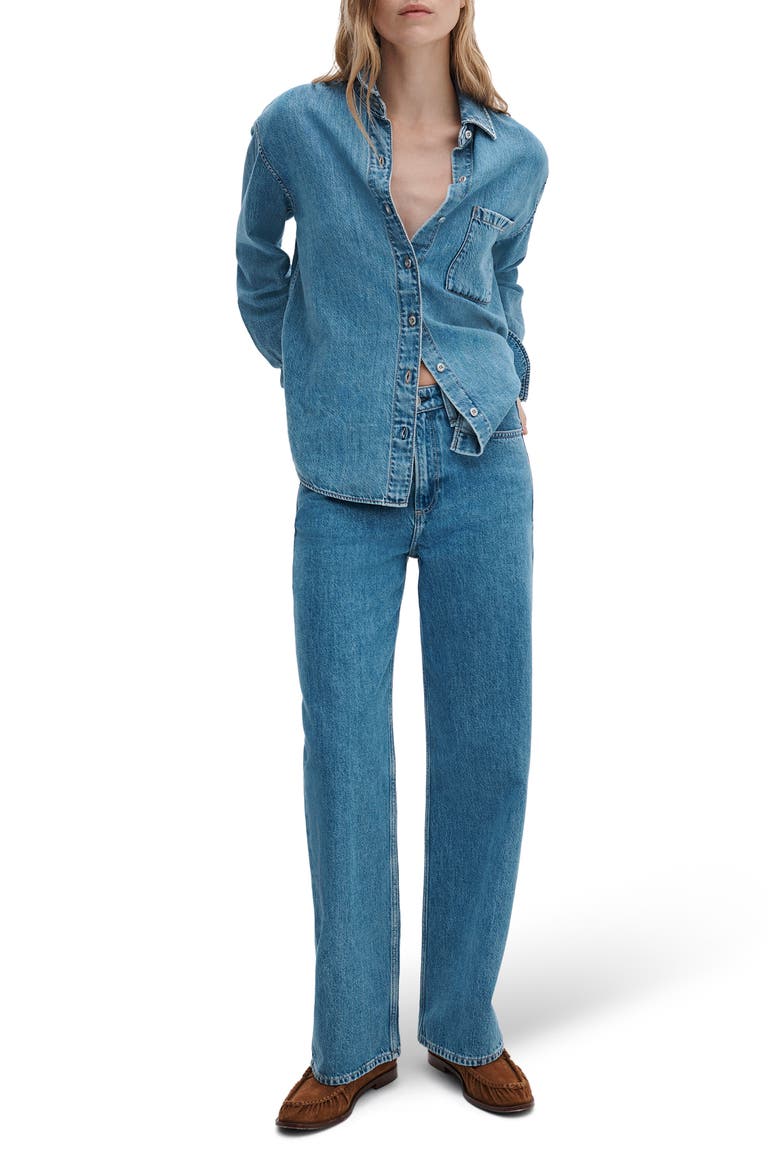 Logan Mid Rise Wide Leg Jeans, Alternate, color, DOWNEY