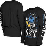 New Era Men's New Era Black Chicago Sky Old School Sport Long Sleeve T-Shirt