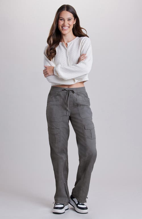 Unionbay Sonika Drawstring Waist Cargo Pants In Gray