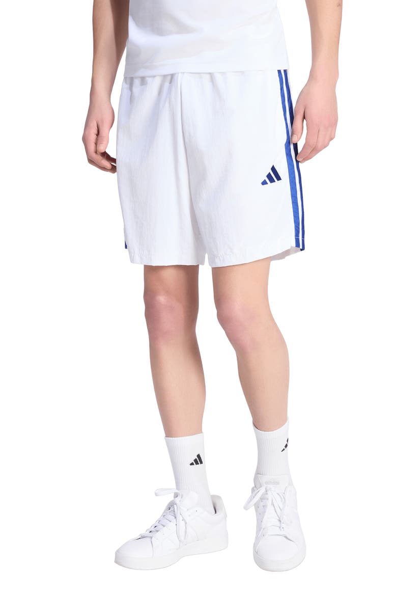 Chelsea Essentials 3-Stripes Shorts, Main, color, WHITE/ INK/ INK/ INK