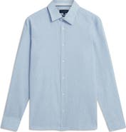 Ted Baker Prynn Regular Fit Linen & Cotton Button-Up Shirt