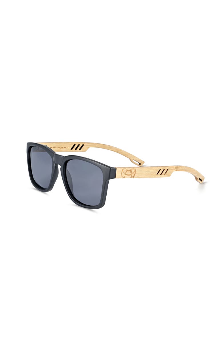 EARTH WOOD Haven Polarized Sunglasses, Main, color, Bamboo/Grey