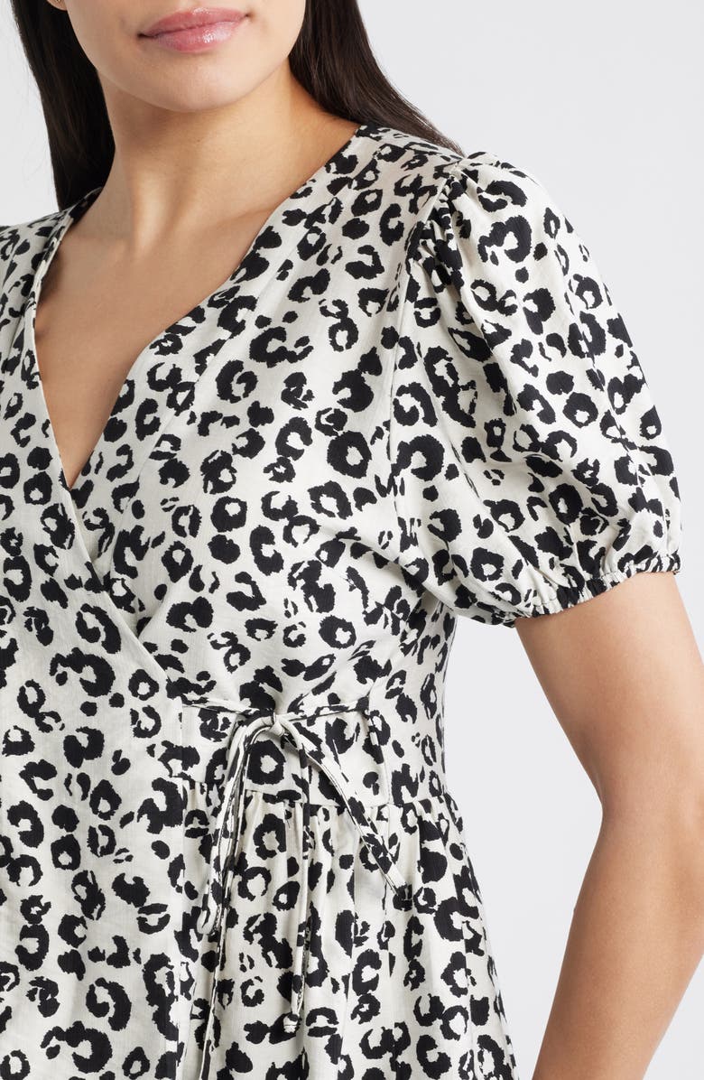 Loveappella Animal Print Wrap Top, Alternate, color, 