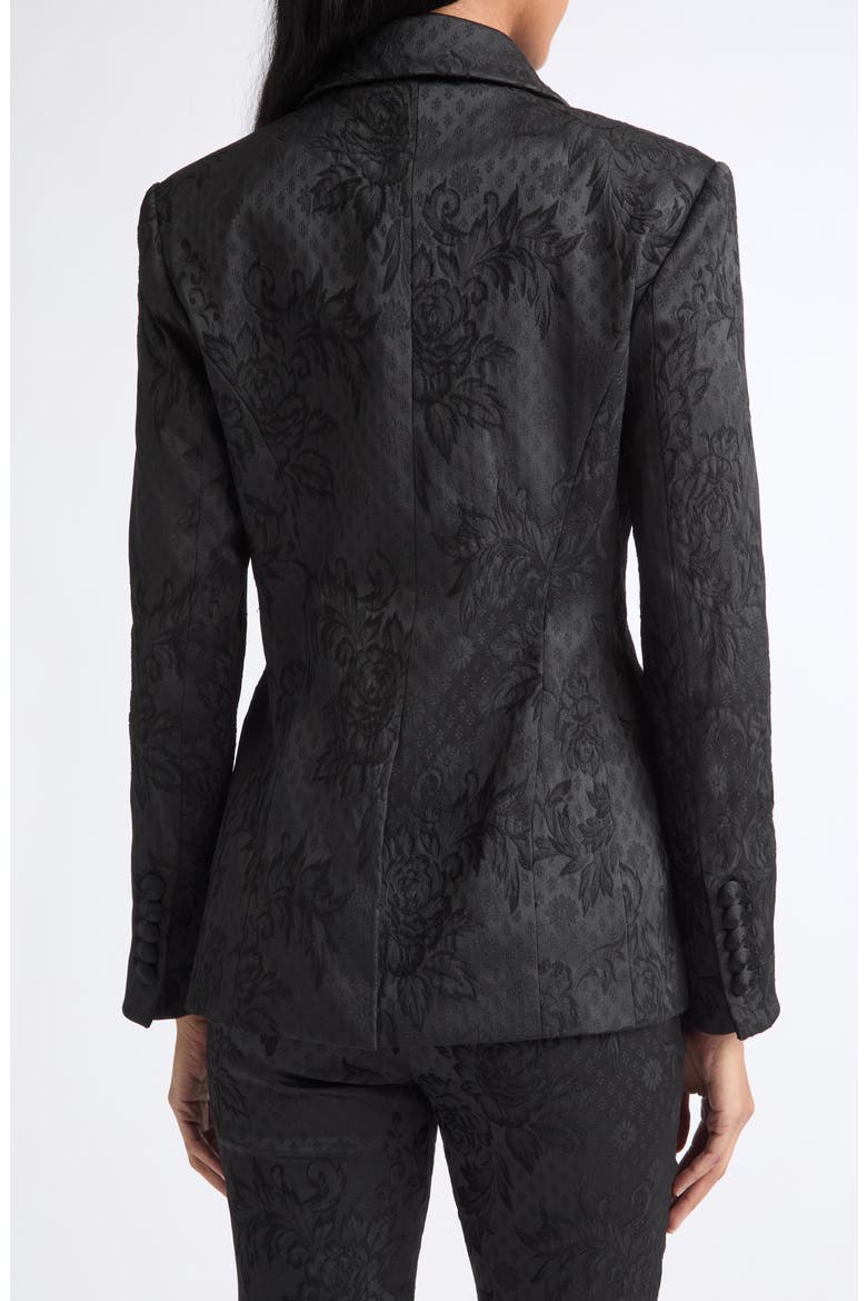 Bodie Floral Jacquard Jacket, Alternate, color, BLACK