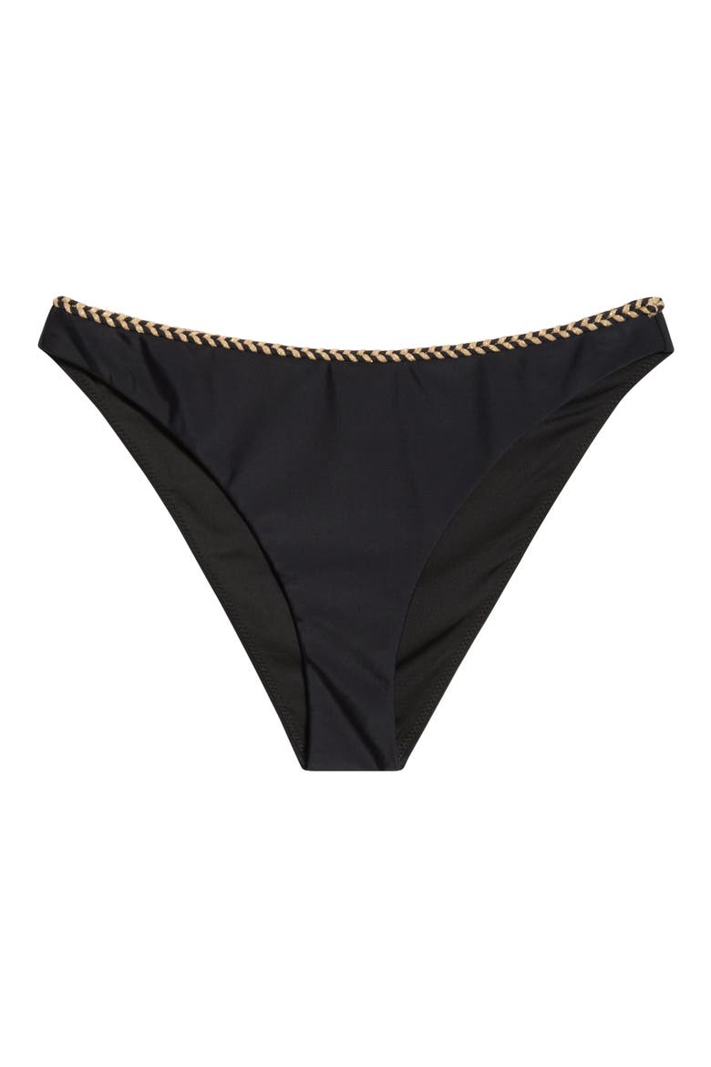 Isla Braided Bikini Bottoms, Alternate, color, BLACK