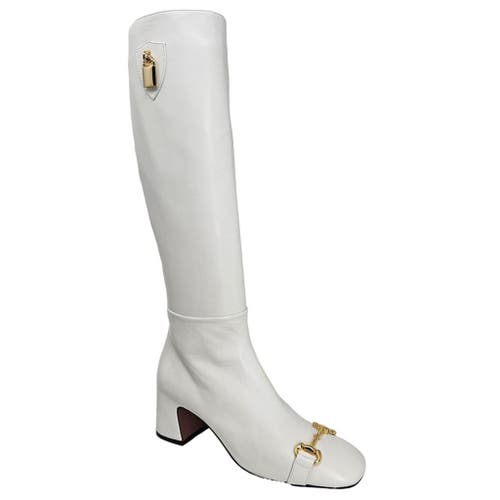 Madison Maison Tall Lock Boot In White