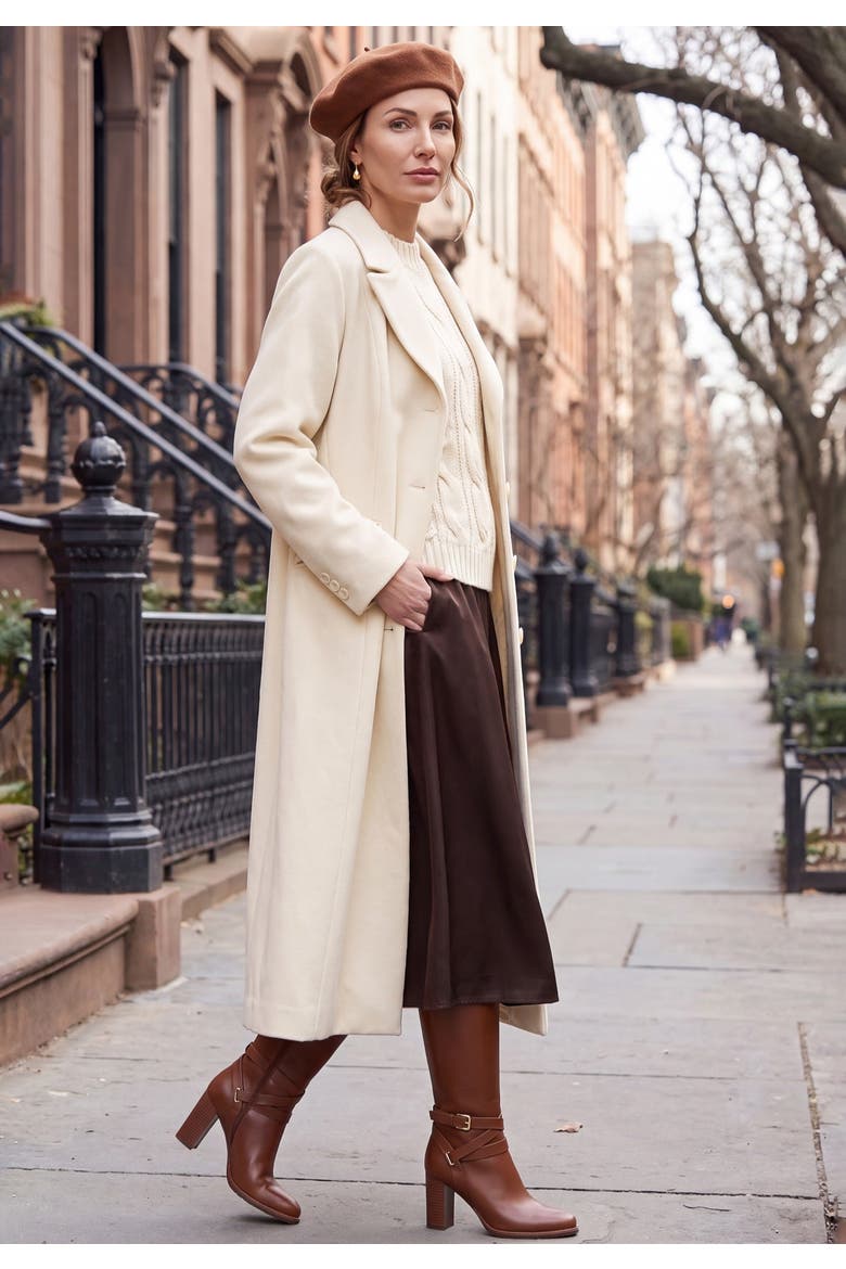Full Length Wool Blend Coat, Alternate, color, IVORY
