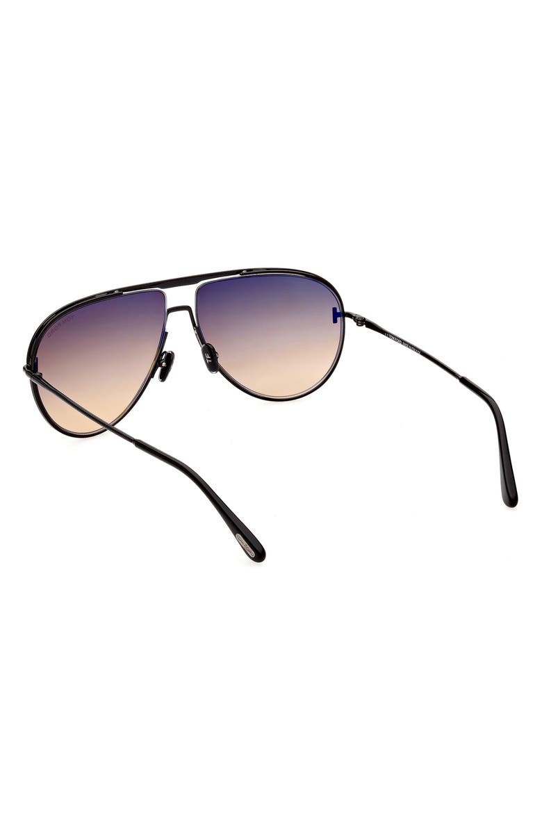 TOM FORD Theo 60mm Gradient Pilot Sunglasses, Alternate, color,
