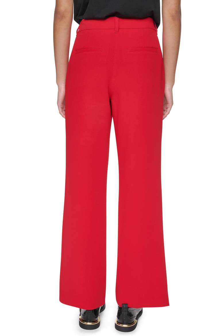 Pintuck Crepe Straight Leg Pants, Alternate, color, VIBRANT RED
