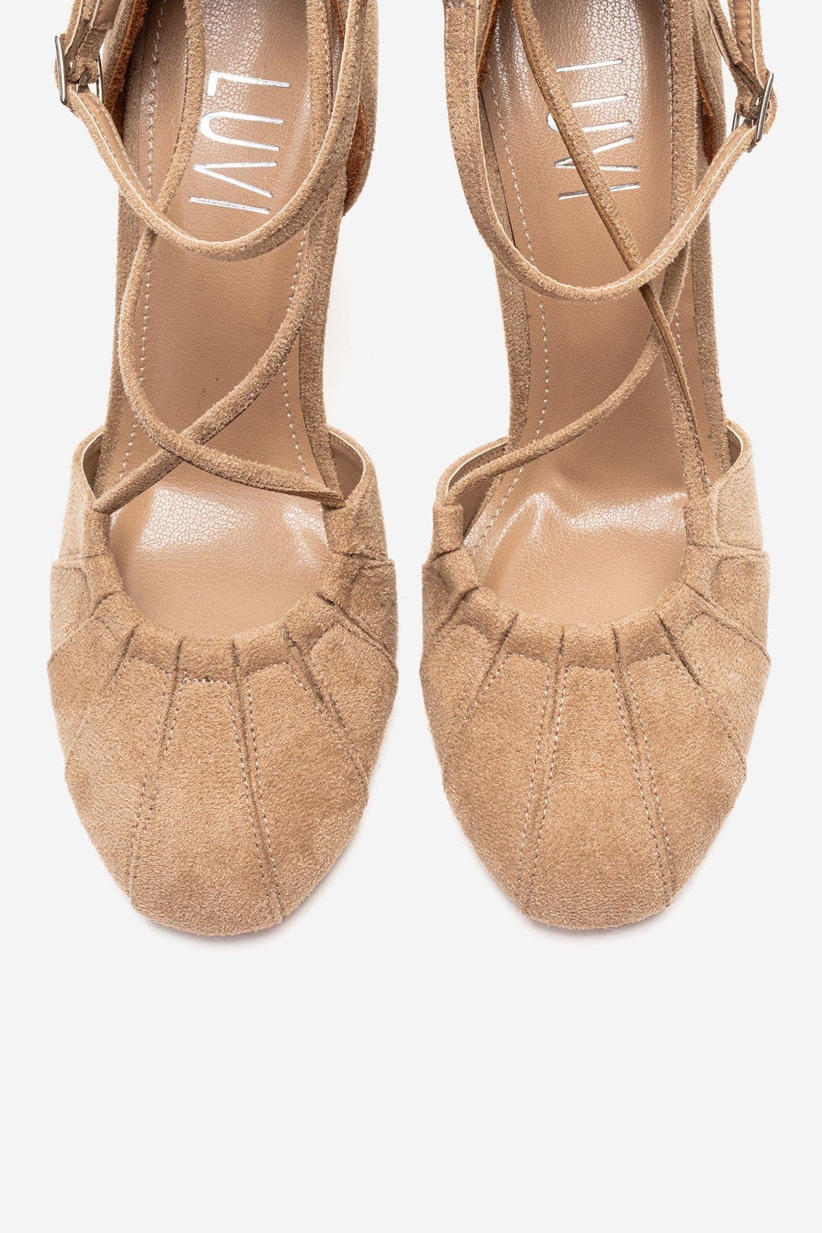 Prologue Shoes Eliza Stiletto Pump, Alternate, color, Beige Suede