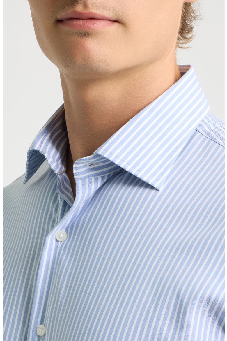 Langley Crown Striped Long Sleeve Button Down Shirt, Alternate, color, BLUE FREESIA