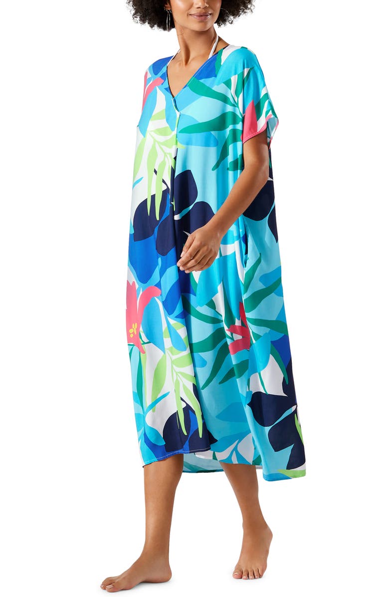 Tommy Bahama Paloma Palms Cover-Up Caftan, Main, color,