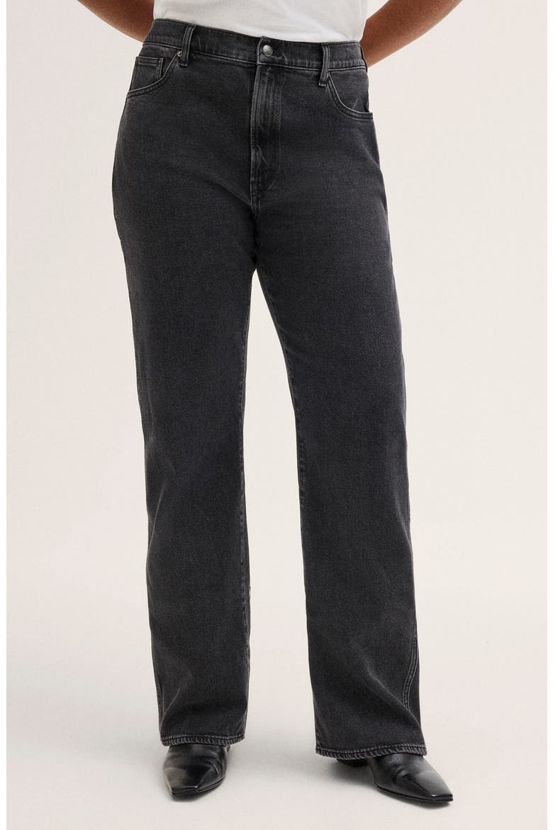 Relaxed Bootcut Jeans, Alternate, color, WASHED BLACK