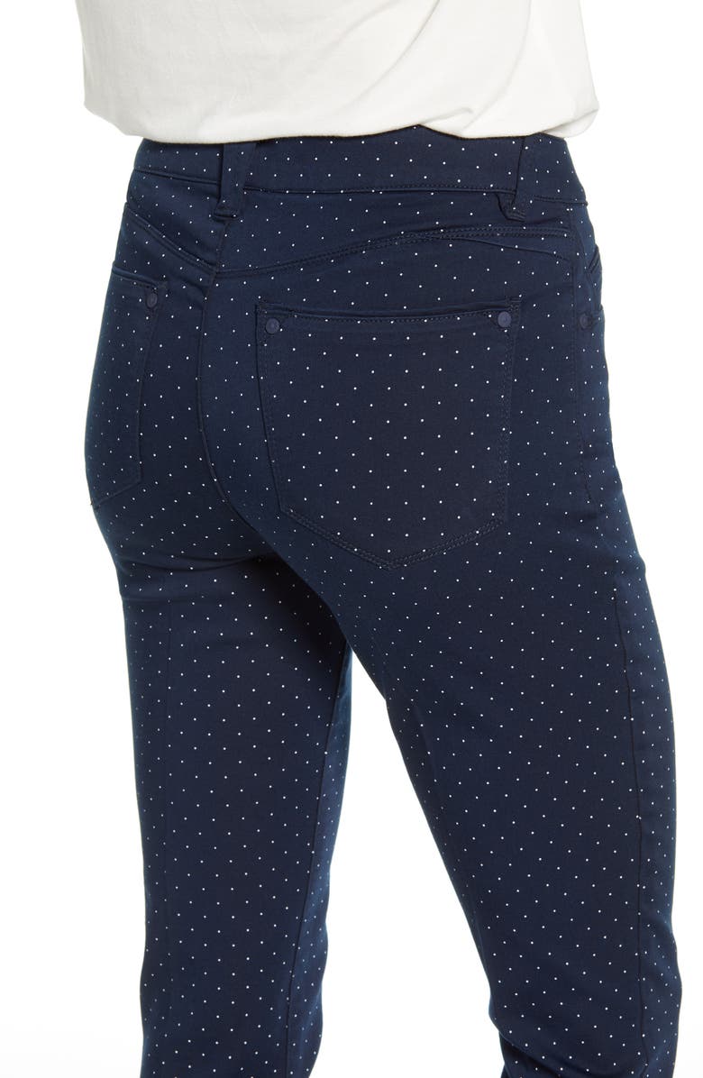 Wit & Wisdom 'Ab'Solution Dot Print Cotton Blend Ankle Pants, Alternate, color, 
