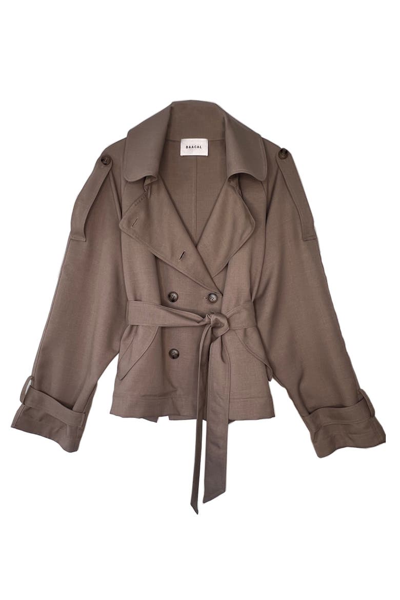 Julia Short Trench Coat, Main, color, Taupe