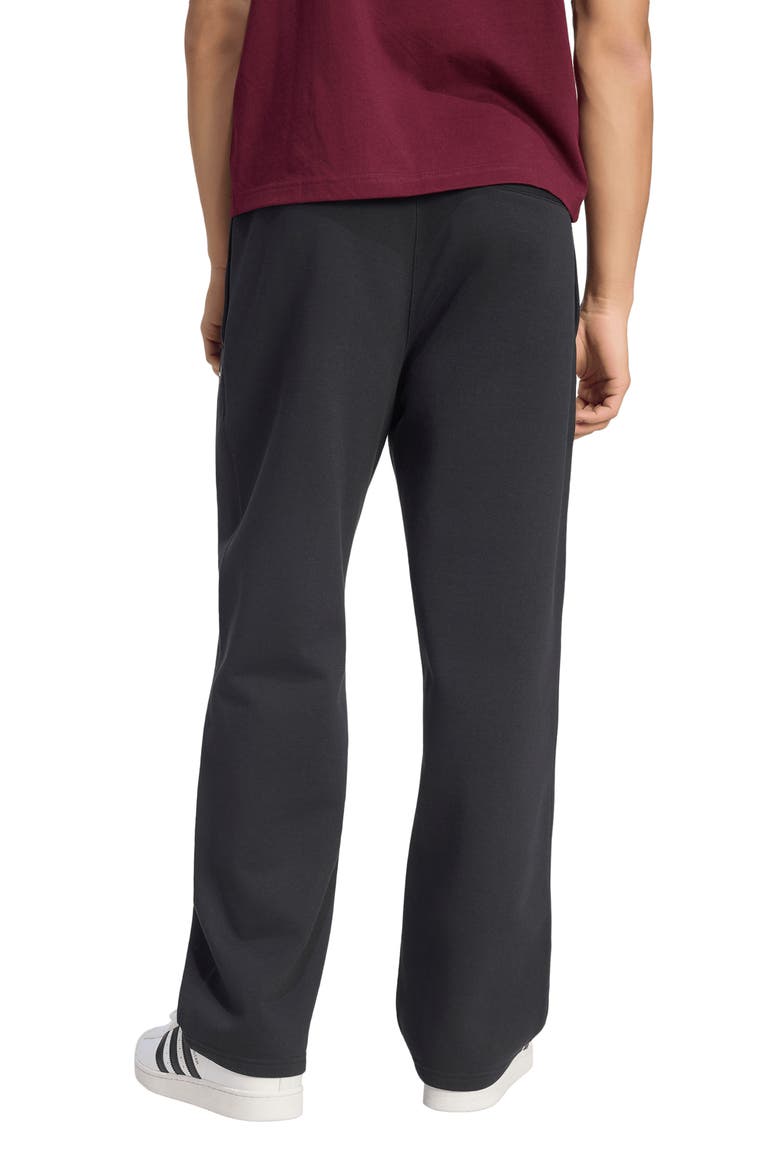 Trefoil Essentials Fleece Sweatpants, Alternate, color, BLACK