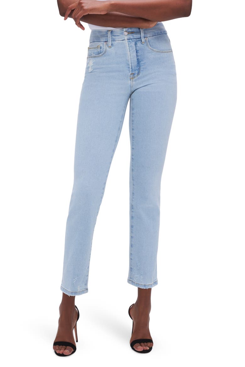 Good Classic High Waist Ankle Skinny Jeans, Main, color, INDIGO410