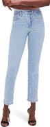 Good American Good Classic High Waist Ankle Skinny Jeans
