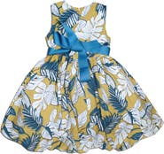 JOE-ELLA Kids' Tropical Print Dress