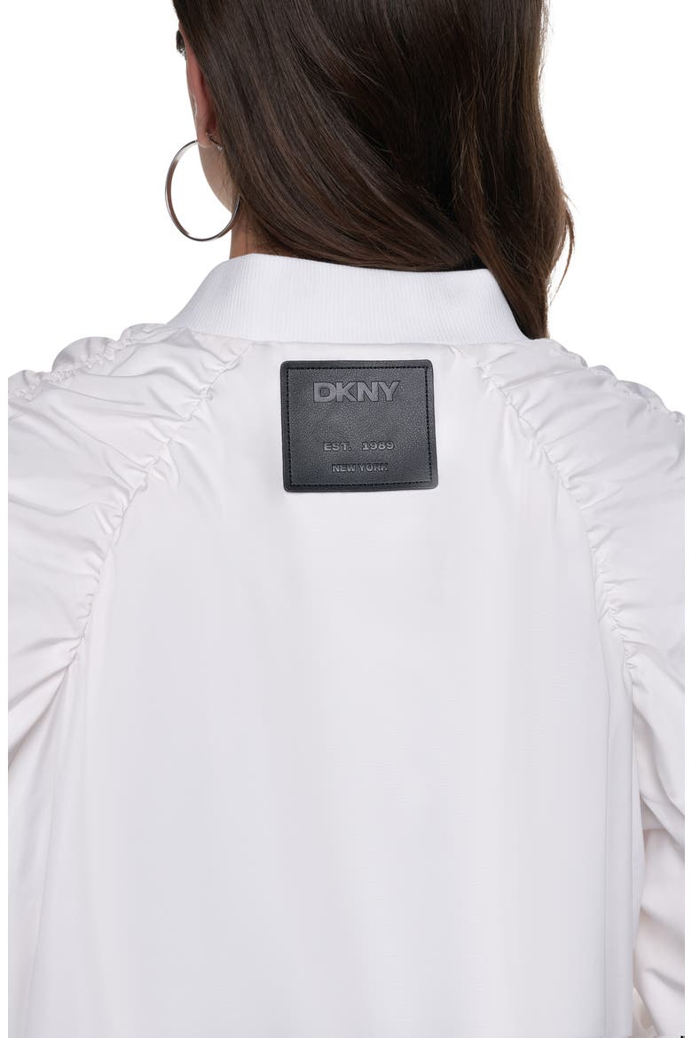 Ruched Pins & Patches Bomber Jacket, Alternate, color, IVORY
