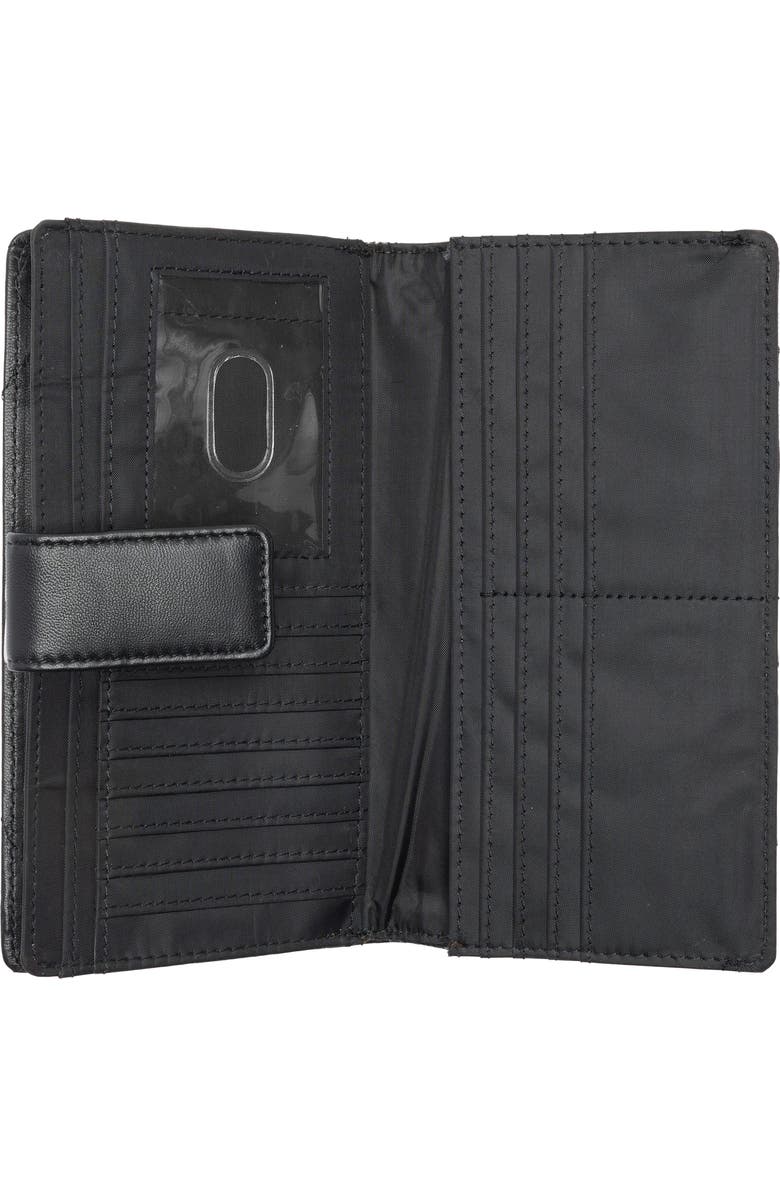 MUNDI SMALL LEATHER GOODS Quilted Tab Frame Clutch, Alternate, color, Black