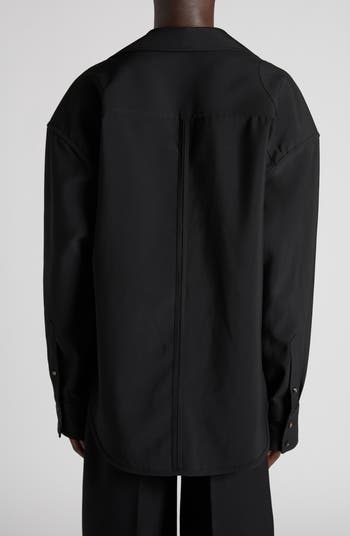 Light Wool Button-Up Shirt with Enameled Matchsticks
