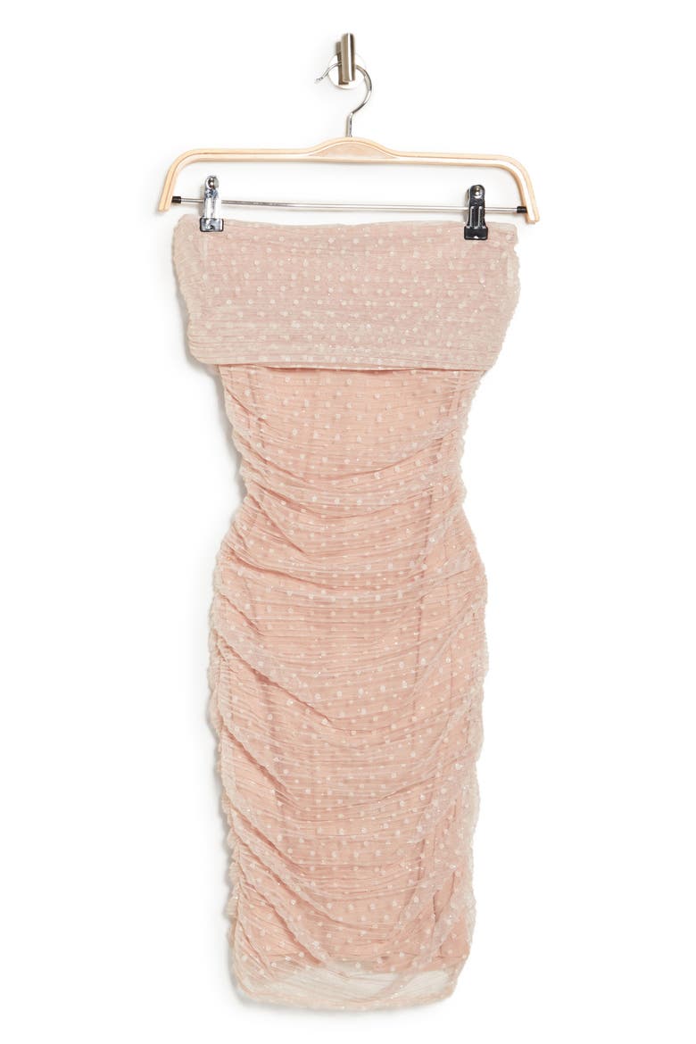Off the Shoulder Ruched Body-Con Dress, Alternate, color, CHAMP