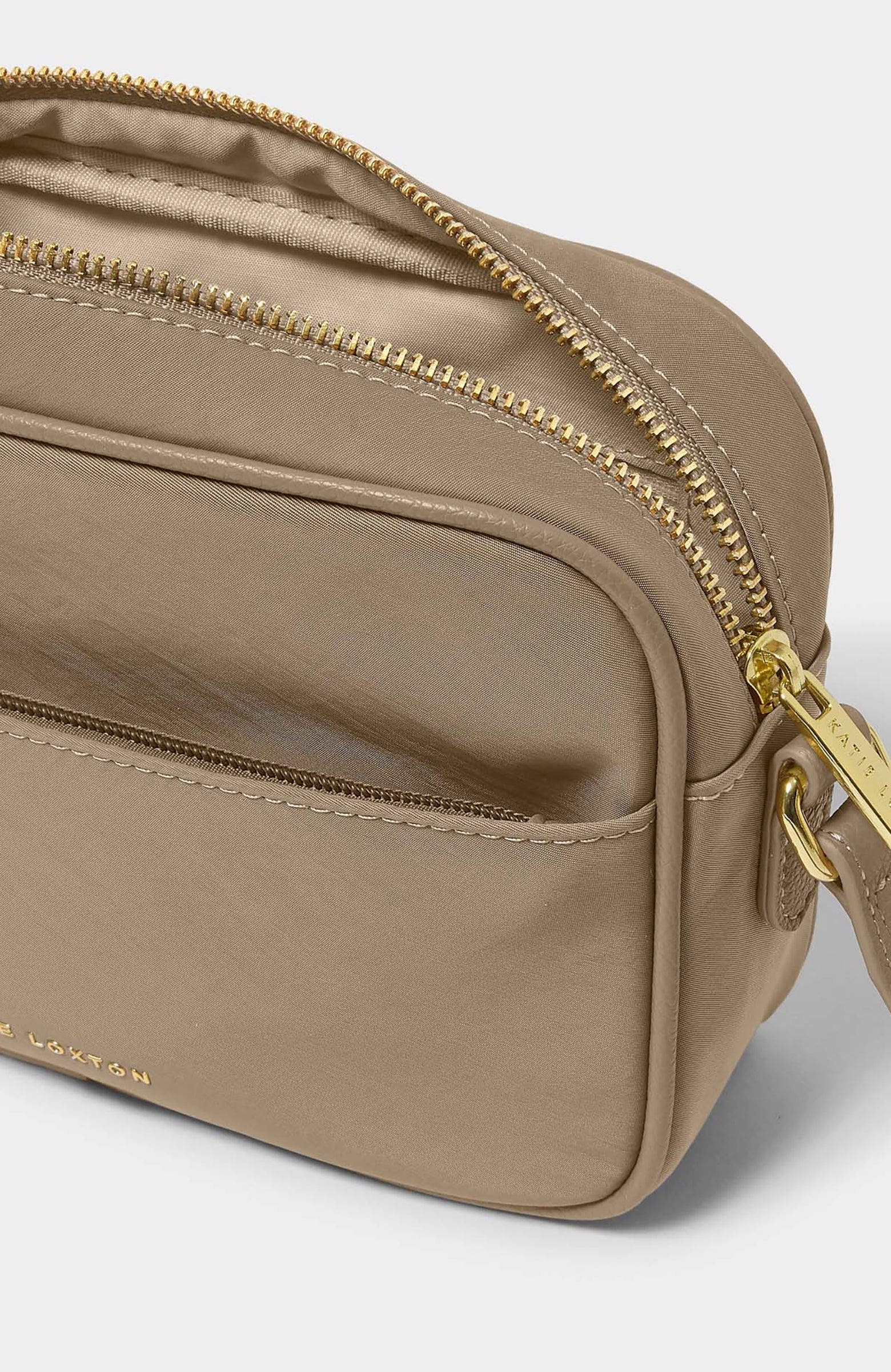 Nylon-Luxe Crossbody Bag, Alternate, color, Taupe